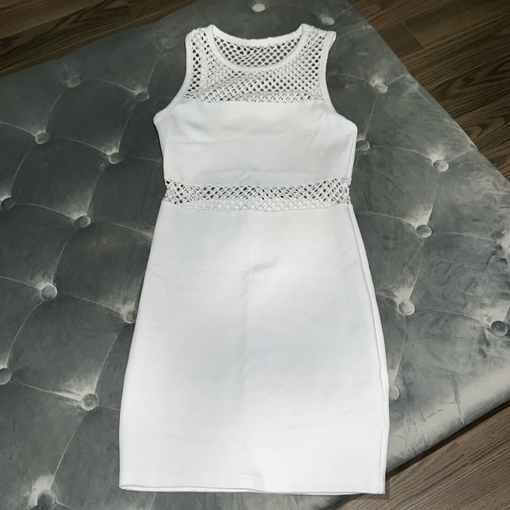 White mini dress